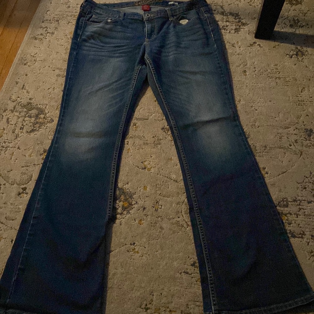 Arizona Jeans , 11 average, bootcut, dark blue jeans